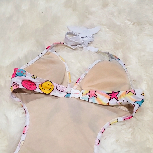 One pice swimsuit, NEW, monokini, white/ multi-color - Picture 6 of 10
